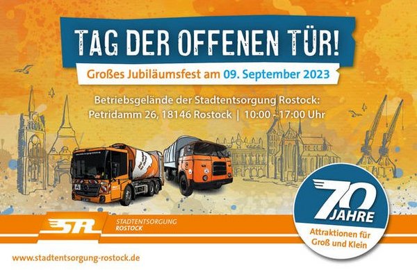 70 Jahre Stadtentsorgung Rostock - Tag der offenen Tür am 09. September 2023!